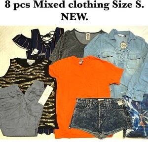8pcs Bundle lot Mix Tee Tank Top Pants Shorts Shirt Dress Casual Dressy Sparkly